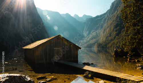 Einsame Holzhütte Obersee photo