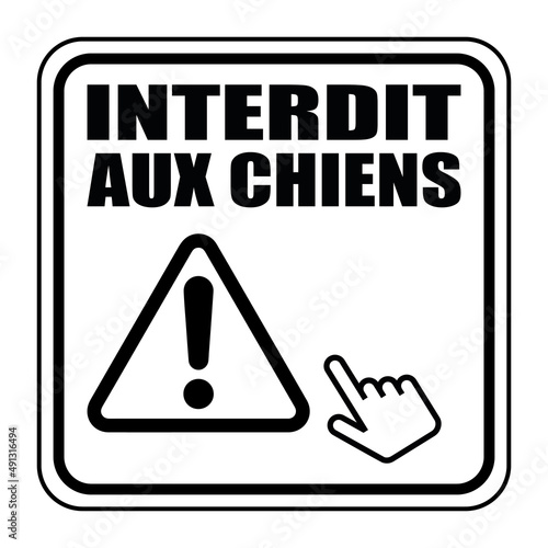 Logo interdit aux chiens.
