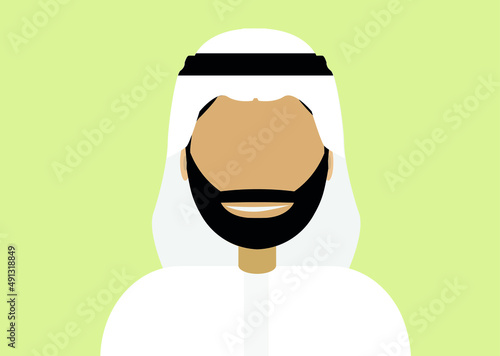 Arabic man from UAE, avatar, icon photo