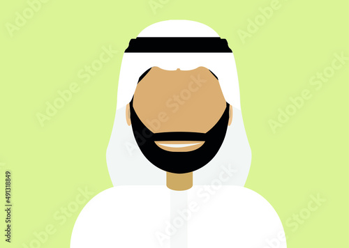 Arabic man from UAE, avatar, icon