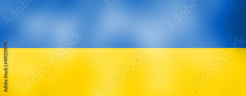 Flag of independent Ukraine. Yellow and blue background