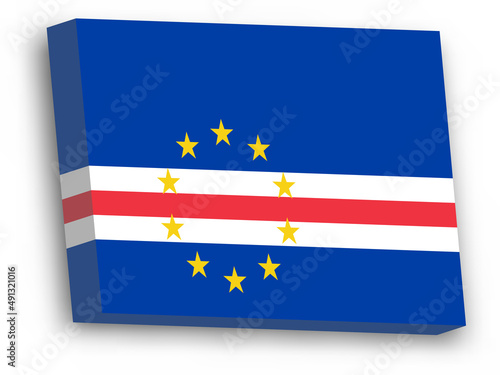 3D vector flag of Cape Verde