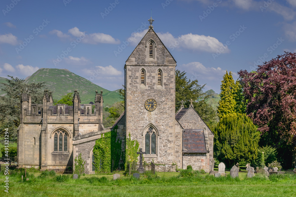 Old church in Ilam, Peak District, UK Old church in Ilam, Peak District, UK