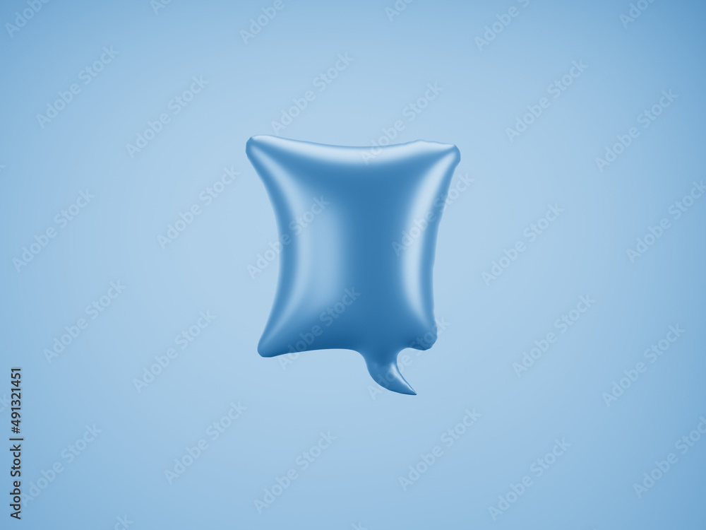 Blue Speech Balloon. Speech balloon on color background. Talk and think bubbles. 3d rendering Blue Speech Balloon. Speech balloon on color background. Talk and think bubbles. 3d rendering