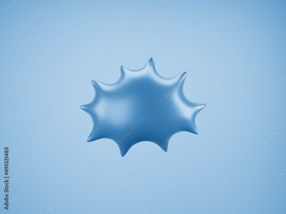 Blue Speech Balloon. Speech balloon on color background. Talk and think bubbles. 3d rendering Blue Speech Balloon. Speech balloon on color background. Talk and think bubbles. 3d rendering