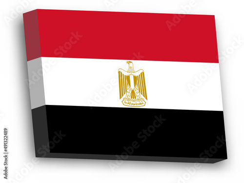 3D vector flag of Egypt