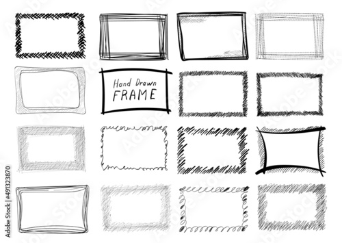 Sketch Hatched Rectangles, Scribble Texture Background or Pattern