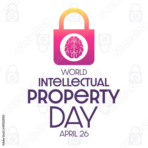 World Intellectual Property Day. April 26. Vector illustration. Holiday poster.