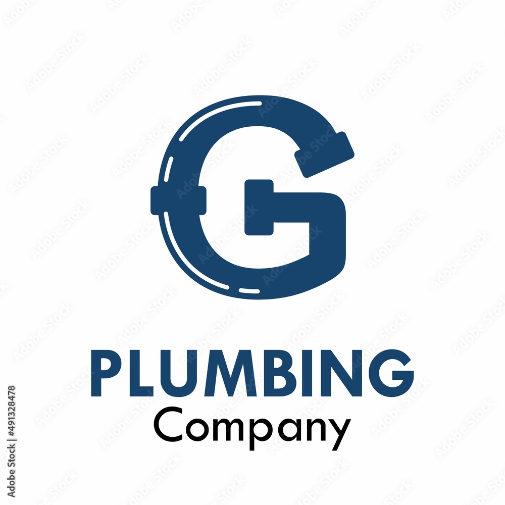 Letter g with plumbing logo template illustration Letter g with plumbing logo template illustration