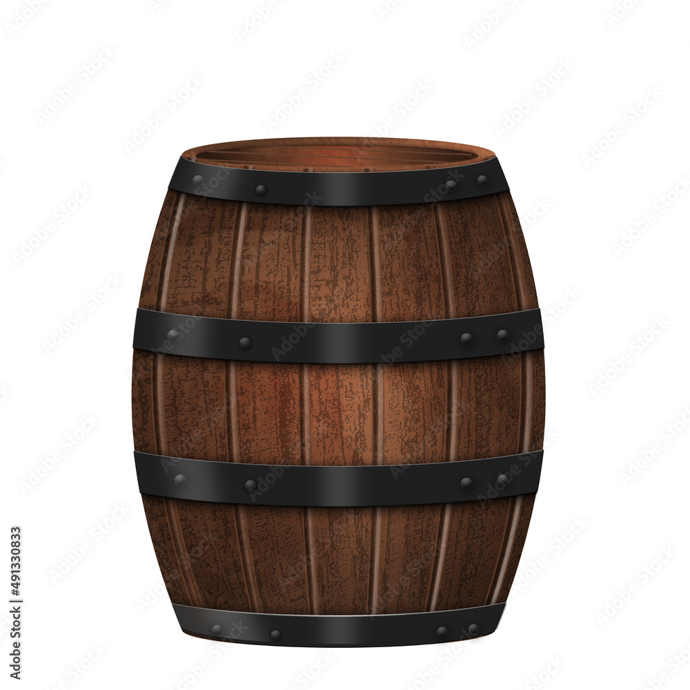 Obraz premium A vintage wooden barrel