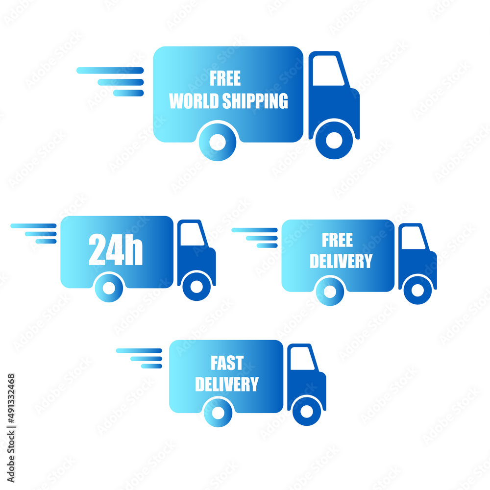 Delivery set of transport icons Delivery set of transport icons