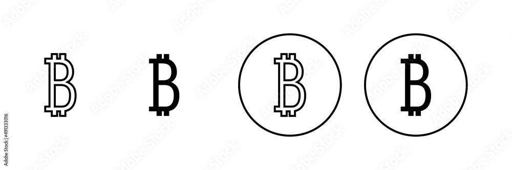 Bitcoin icons set. bitcoin sign and symbol. payment symbol. cryptocurrency logo Bitcoin icons set. bitcoin sign and symbol. payment symbol. cryptocurrency logo