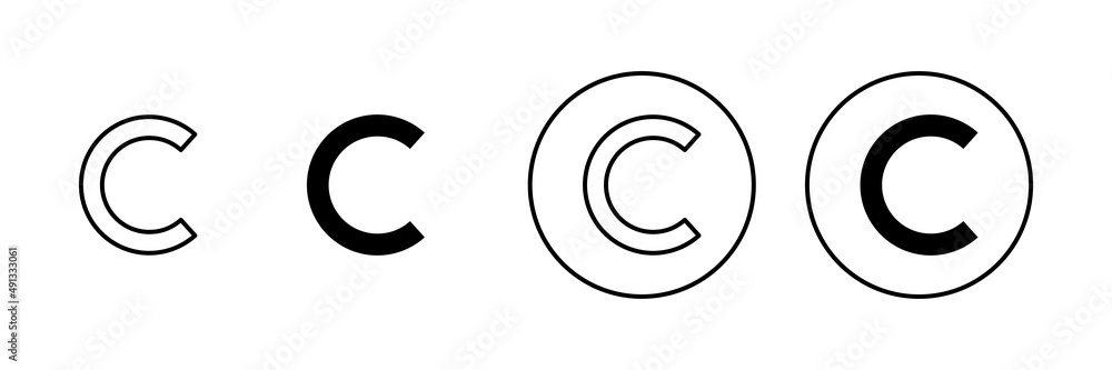 Copyright icons set. copyright sign and symbol Copyright icons set. copyright sign and symbol