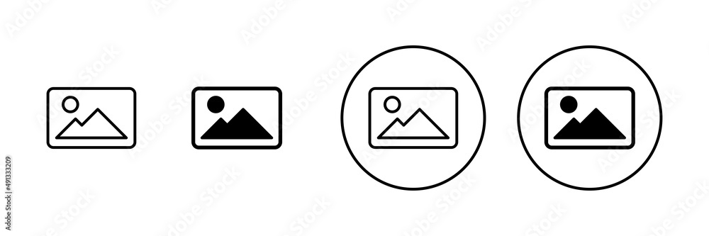 Picture icons set. photo gallery sign and symbol. image icon Picture icons set. photo gallery sign and symbol. image icon