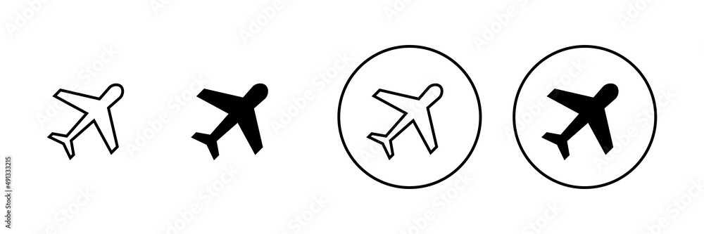 Plane icons set. Airplane sign and symbol. Flight transport symbol. Travel sign. aeroplane Plane icons set. Airplane sign and symbol. Flight transport symbol. Travel sign. aeroplane