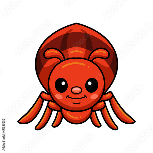 Cute little red ant cartoon