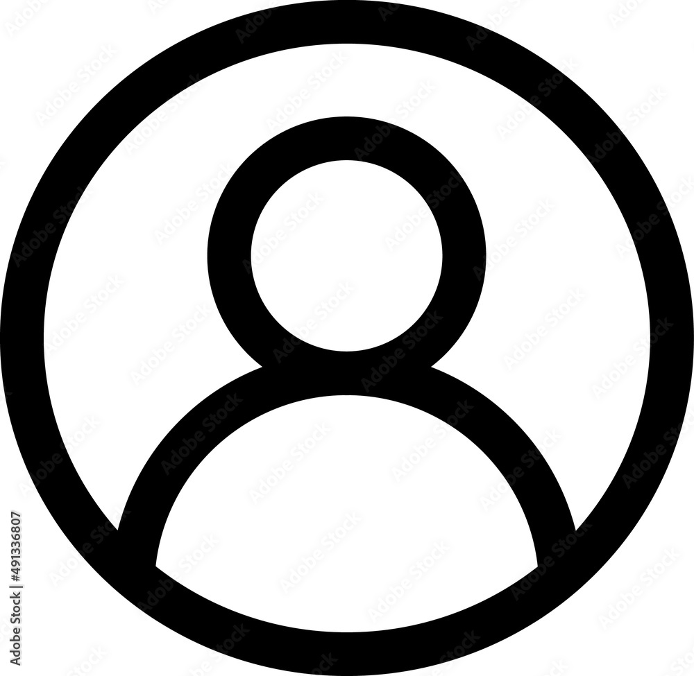 User icon in line style. User icon for web site. User account icon, user in circle vector icon User icon in line style. User icon for web site. User account icon, user in circle vector icon