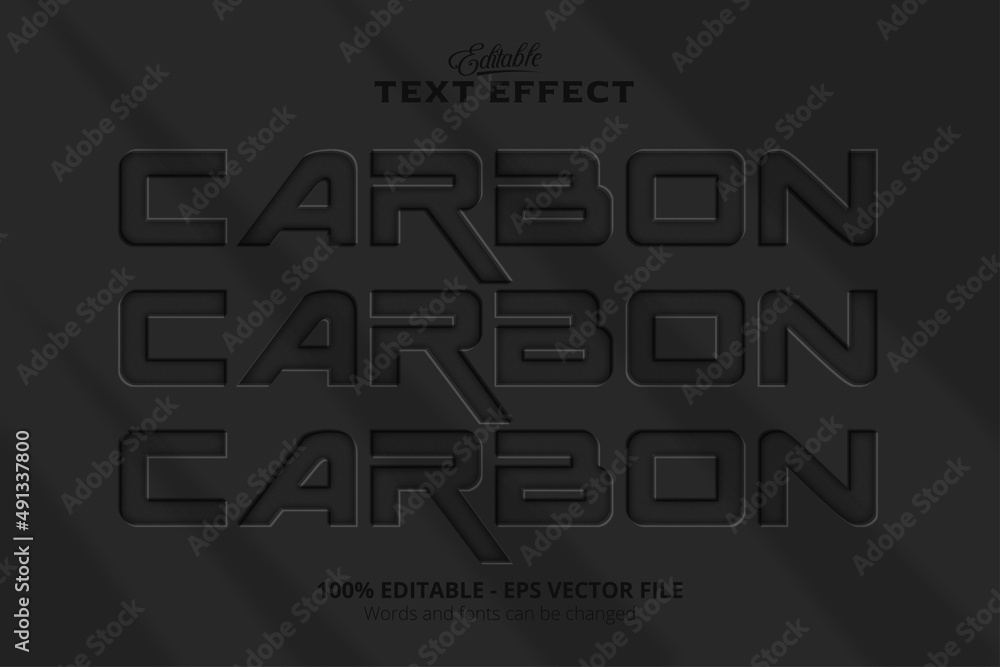 Editable text effect, Black background, Carbon text Editable text effect, Black background, Carbon text