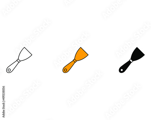 palette knife icon symbol vector elements for infographic web