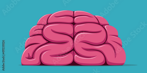 Hand drawn human brain illustration