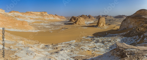 Rock formations of El Aqabat (Agabat) valley in the White Desert, Egypt