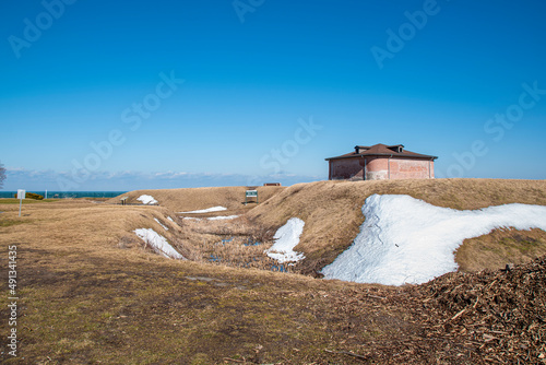 Fort Mississauga, an old Canadian fort from the War of 1812 and now a National Historic Site of Canada, sits abandoned at the shore of Lake Ontario in Niagara-on-the-Lake. photo