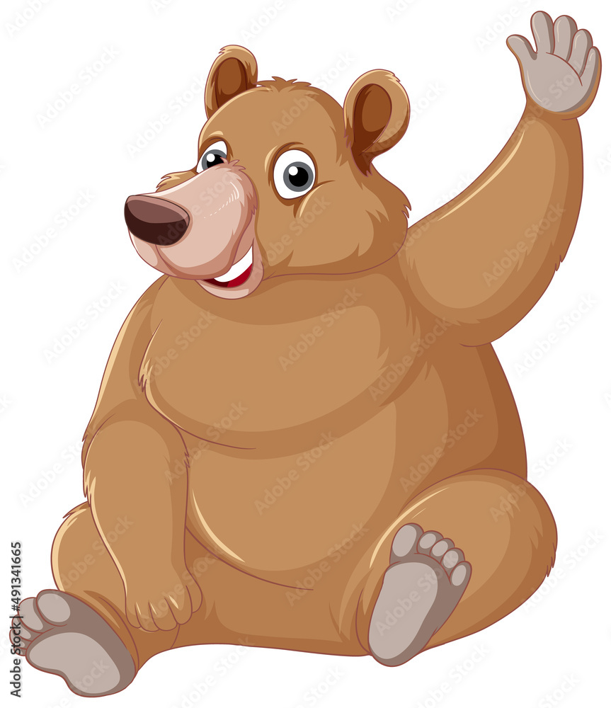 A big brown bear on white background A big brown bear on white background