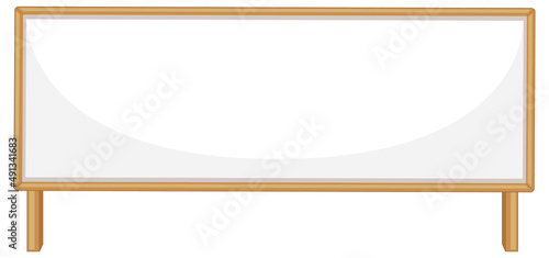 Empty wooden sign banner isolated