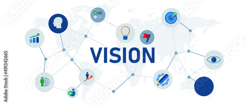 Vision of company corporate icon vector illustration concept of future business in modern design