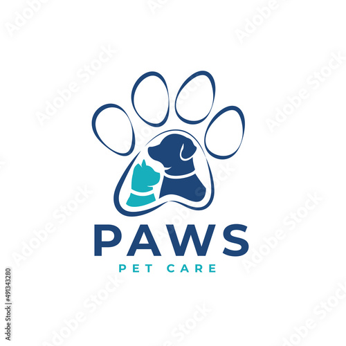 Design inspiration Pet footprints. Dog or cat vector