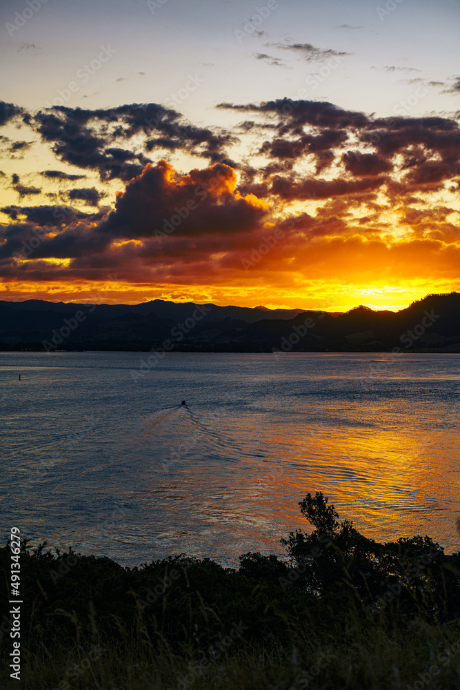 Sunset at Bay Of Plenty in New Zealand Sunset at Bay Of Plenty in New Zealand