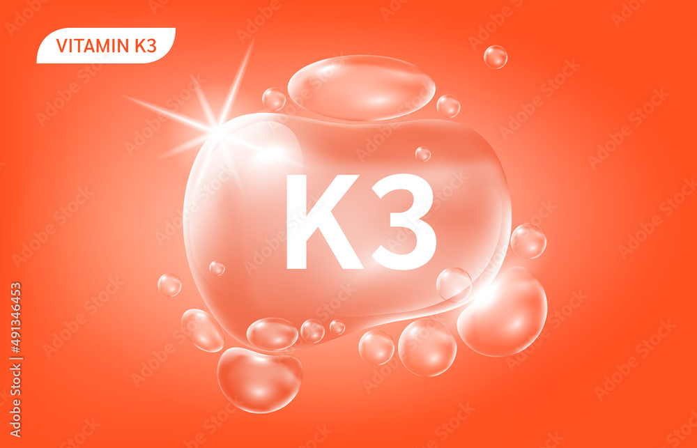 Serum collagen vitamin K3, Red drop water. Vitamin complex with