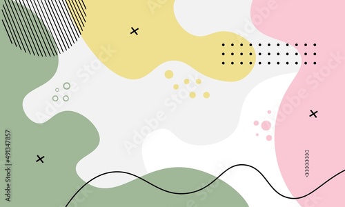 Pastel Abstract Shapes Background