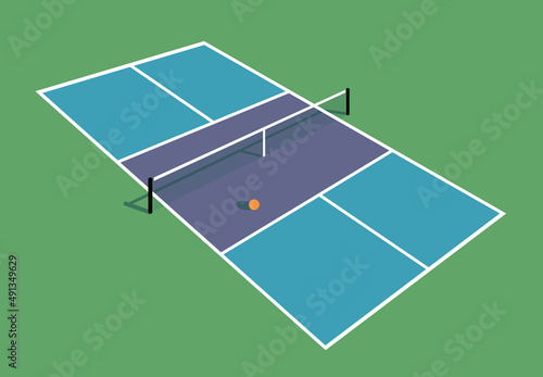 tennis court green, sport competition vector illustration
