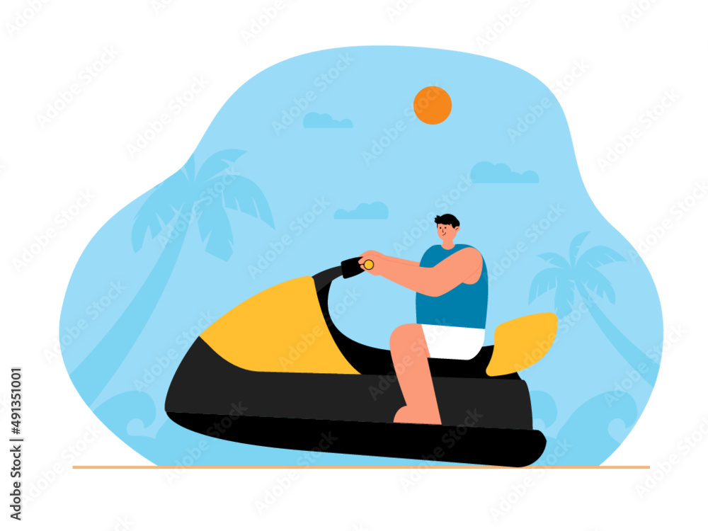 Fototapeta premium Beach vector illustration