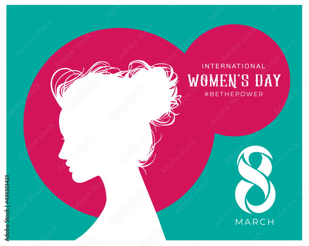 International Women's Day. Women in leadership, woman empowerment. Vector horizontal banner.