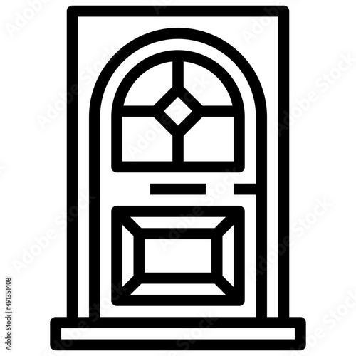 door 24 outline icon