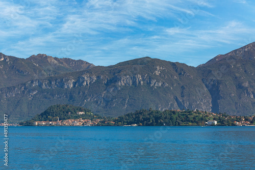 beautiful city landscape on lake Como