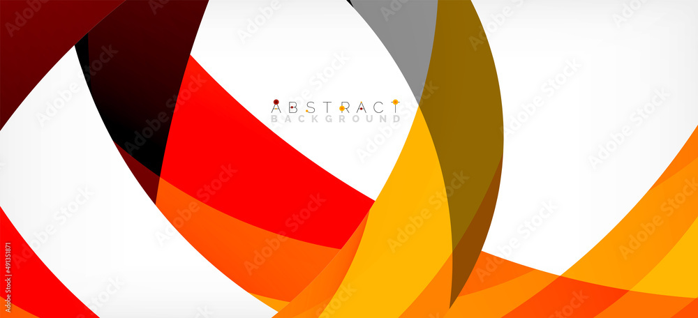 Geometric abstract background. Circle created with overlapping color shapes. Vector Illustration For Wallpaper, Banner, Background, Landing Page Geometric abstract background. Circle created with overlapping color shapes. Vector Illustration For Wallpaper, Banner, Background, Landing Page