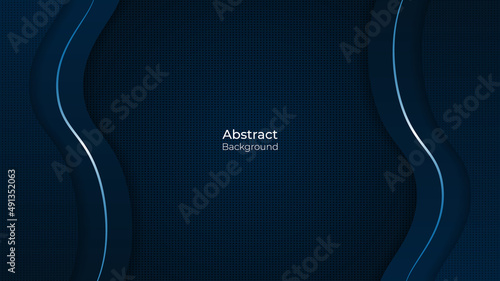 Abstract template dark blue luxury premium background. elegant modern background with shining line. vector illustration
