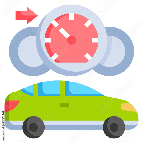 CRUISE CONTROL flat icon