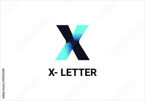 Creative Letter X Logo design vector template. Friendly funny ABC Typeface. Colorful Alphabet collection. Type Characters Logotype symbols.