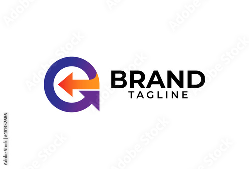 Initial A Arrow Logo. abstract letter A with two arrow combination. usable for logistic, finance and company logos, vector illustration