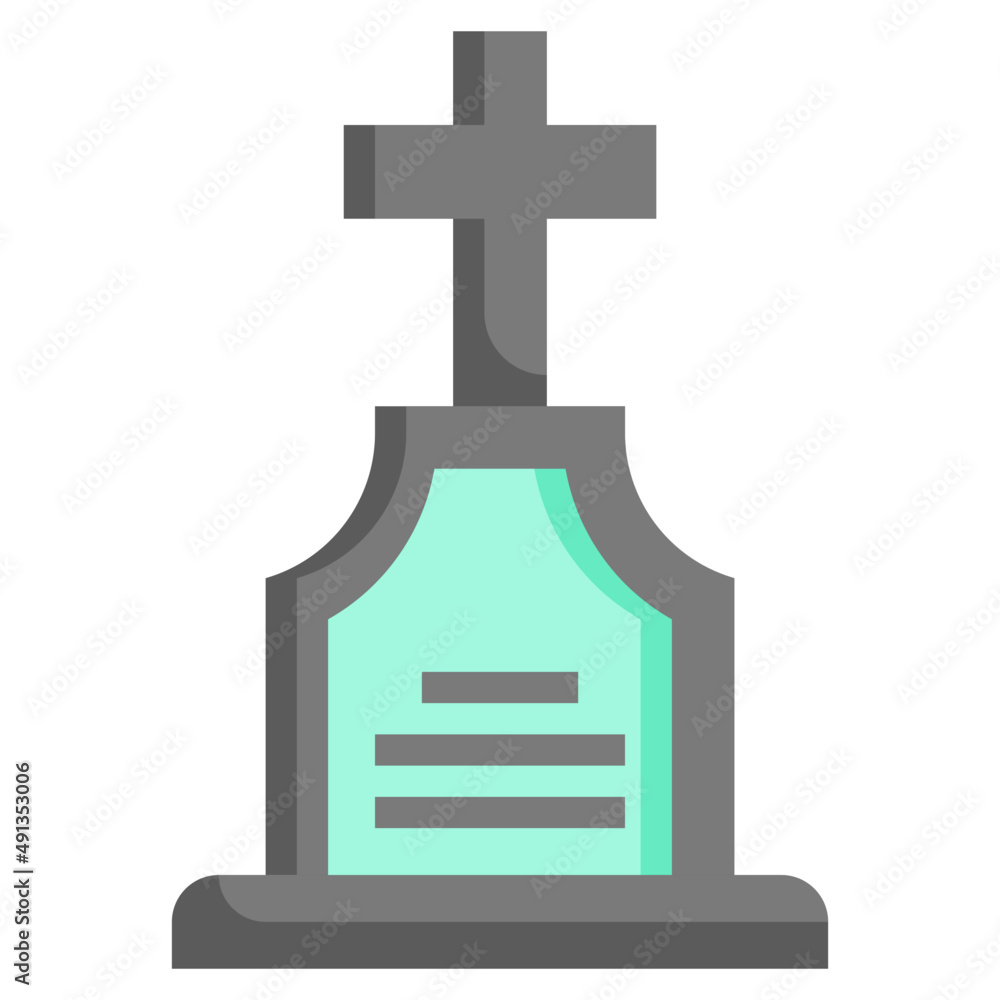 Obraz premium GRAVEYARD flat icon