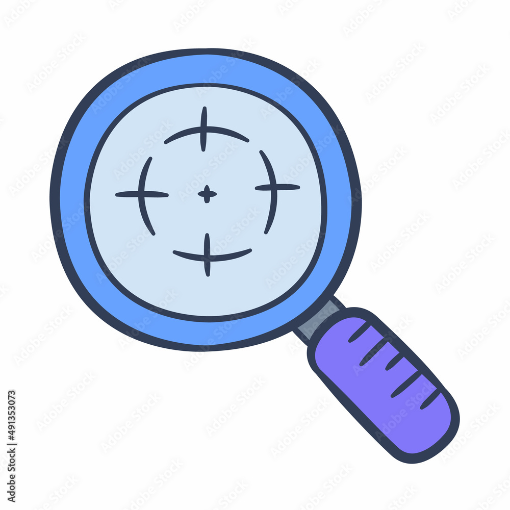 find magnifier search discover invention found single isolated icon with doodle colorfull color style find magnifier search discover invention found single isolated icon with doodle colorfull color style