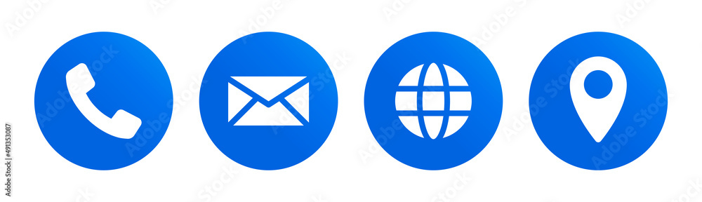 Contact icon on round design isolated on white background. Contact icon on round design isolated on white background.