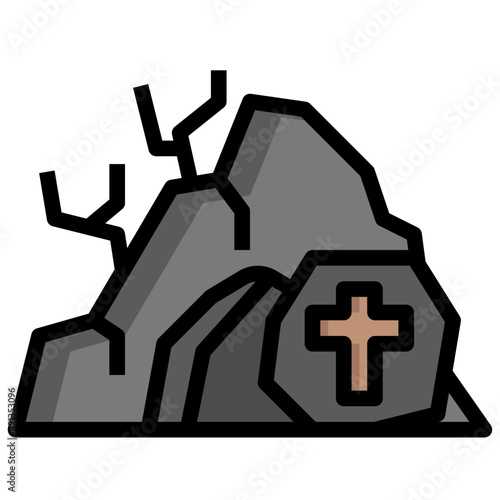 CAVE filled outline icon