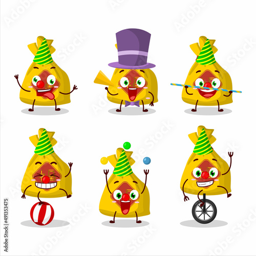 Wallpaper Mural Cartoon character of yellow bag chinese with various circus shows Torontodigital.ca