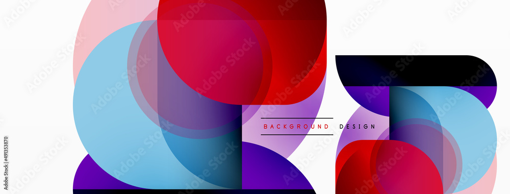Round triangle shapes lines and circles. Geometric vector illustration for wallpaper banner background or landing page Round triangle shapes lines and circles. Geometric vector illustration for wallpaper banner background or landing page
