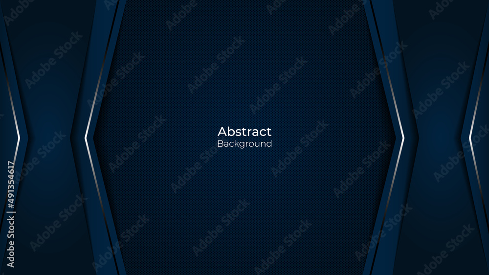 Abstract template dark blue luxury premium background. elegant modern ...